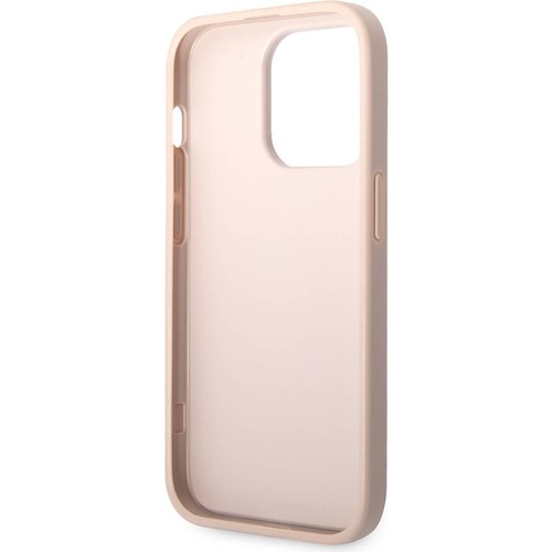 Apple iPhone 15 Pro Max Uyumlu Kılıf Guess Orjinal Lisanslı PU Deri Yazı ve 4G Metal Logolu Desenli Kapak