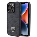 Apple iPhone 15 Pro Uyumlu Kılıf Guess Orjinal Lisanslı PU Deri Taşlı Üçgen Logo 4G Desenli Strass Kapak - 7