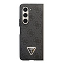 Samsung Galaxy Z Fold 5 Uyumlu Kılıf Guess Orjinal Lisanslı PU Deri Taşlı Üçgen Logo 4G Desenli Strass Kapak - 7