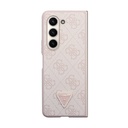 Samsung Galaxy Z Fold 5 Uyumlu Kılıf Guess Orjinal Lisanslı PU Deri Taşlı Üçgen Logo 4G Desenli Strass Kapak - 13