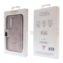 Samsung Galaxy Z Fold 5 Uyumlu Kılıf Guess Orjinal Lisanslı PU Deri Taşlı Üçgen Logo 4G Desenli Strass Kapak - 17