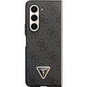 Samsung Galaxy Z Fold 5 Uyumlu Kılıf Guess Orjinal Lisanslı PU Deri Taşlı Üçgen Logo 4G Desenli Strass Kapak