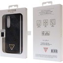 Samsung Galaxy Z Fold 5 Uyumlu Kılıf Guess Orjinal Lisanslı PU Deri Taşlı Üçgen Logo 4G Desenli Strass Kapak