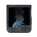 Samsung Galaxy Z Flip 5 Uyumlu Kılıf Guess Orjinal Lisanslı PU Deri Taşlı Üçgen Logo 4G Desenli Strass Kapak - 8