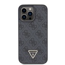 Apple iPhone 15 Pro Max Uyumlu Kılıf Guess Orjinal Lisanslı PU Deri Askılı Taşlı Üçgen Logo 4G Desenli Strass Crossbody Kapak - 2