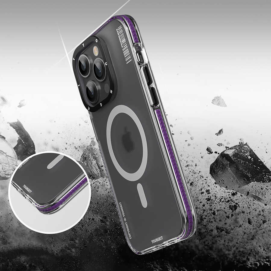 Apple iPhone 13 Pro Max Uyumlu Kılıf Magsafe Şarj Özellikli Youngkit Jane Sand Serisi Kapak - 5