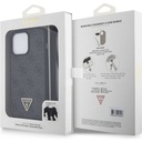 Apple iPhone 15 Pro Max Uyumlu Kılıf Guess Orjinal Lisanslı PU Deri Askılı Taşlı Üçgen Logo 4G Desenli Strass Crossbody Kapak