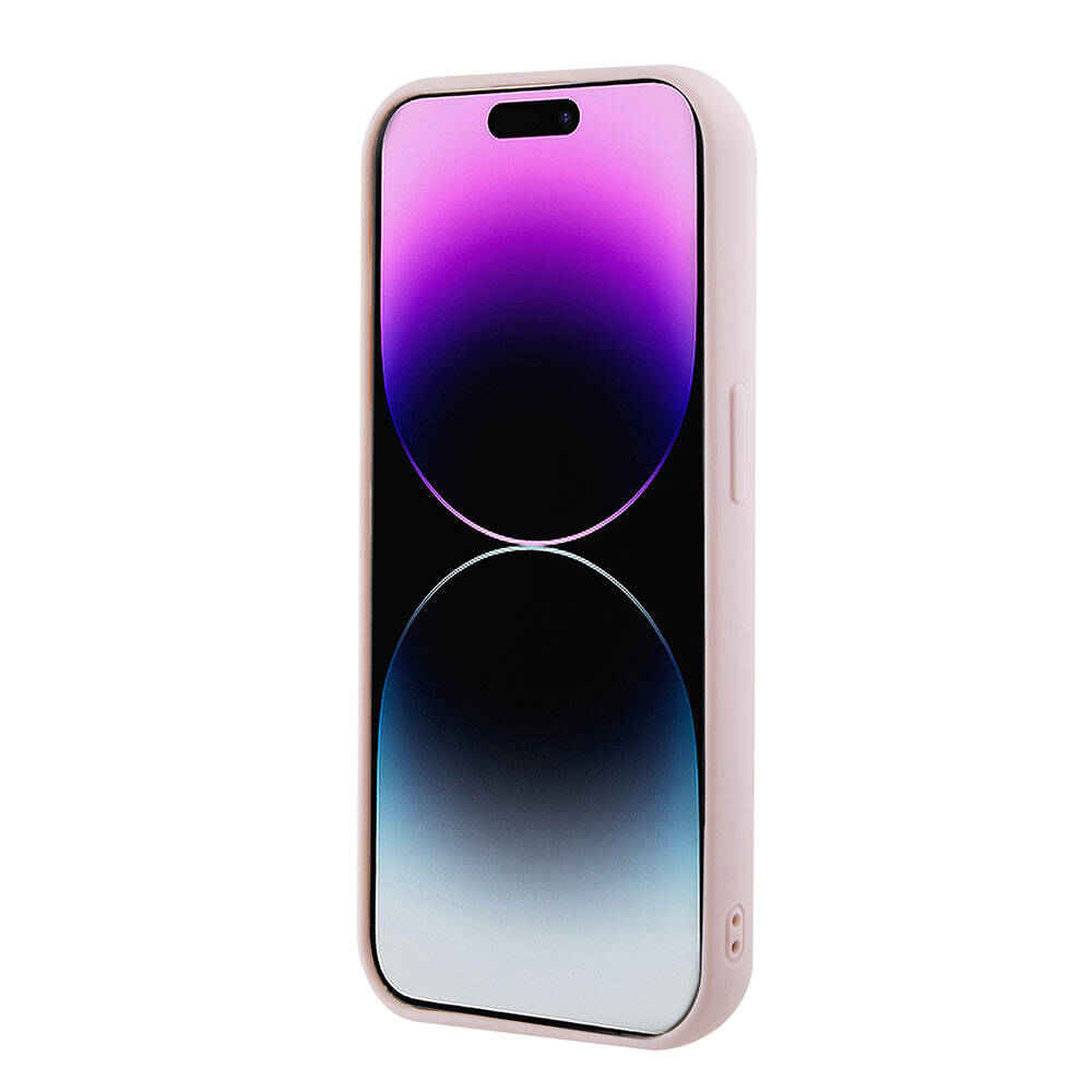 Apple iPhone 15 Pro Max Uyumlu Kılıf Guess Orjinal Lisanslı PU Deri Metal Yazı Logolu Kapitone Kapak - 5