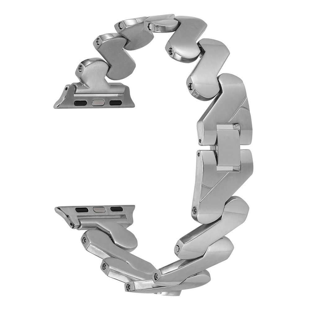 ​​​Apple Watch 7 45mm Uyumlu Kordon KRD-80 Metal Strap Kayış - 6