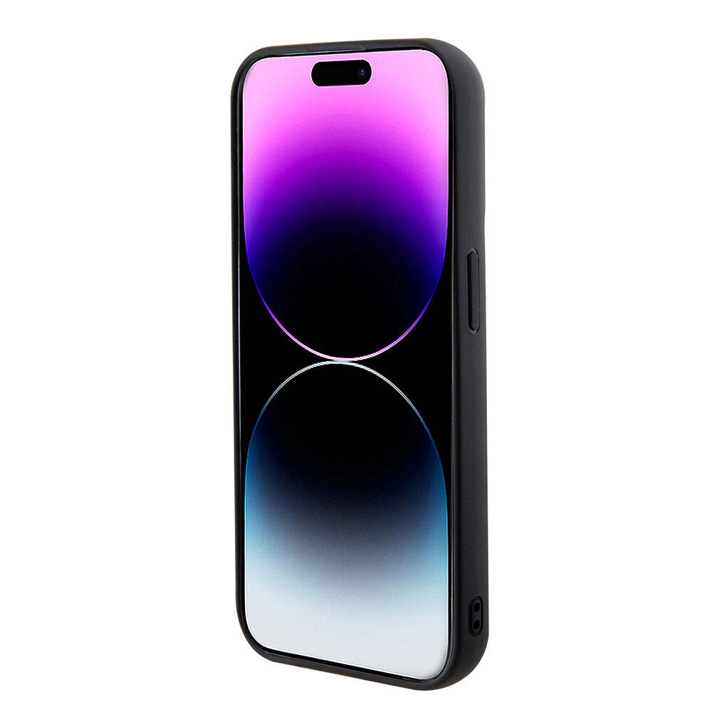 Apple iPhone 15 Pro Max Uyumlu Kılıf Guess Orjinal Lisanslı PU Deri Metal Yazı Logolu Kapitone Kapak - 12