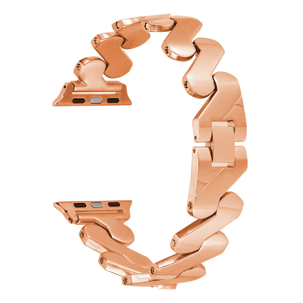 ​​​Apple Watch 7 45mm Uyumlu Kordon KRD-80 Metal Strap Kayış - 8