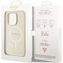 Apple iPhone 15 Pro Uyumlu Kılıf Guess Orjinal Lisanslı Magsafe Şarj Özellikli Yazı Logolu Saffiano Kapak