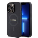 Apple iPhone 15 Pro Max Uyumlu Kılıf Guess Orjinal Lisanslı Magsafe Şarj Özellikli Yazı Logolu Saffiano Kapak - 7