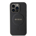 Apple iPhone 15 Pro Max Uyumlu Kılıf Guess Orjinal Lisanslı Magsafe Şarj Özellikli Yazı Logolu Saffiano Kapak - 9