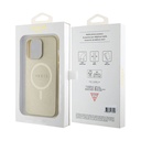 Apple iPhone 15 Pro Max Uyumlu Kılıf Guess Orjinal Lisanslı Magsafe Şarj Özellikli Yazı Logolu Saffiano Kapak - 20
