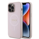 Apple iPhone 15 Pro Max Uyumlu Kılıf Guess Orjinal Lisanslı Magsafe Şarj Özellikli Yazı Logolu Saffiano Kapak - 21