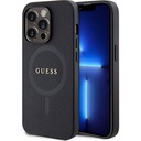 Apple iPhone 15 Pro Max Uyumlu Kılıf Guess Orjinal Lisanslı Magsafe Şarj Özellikli Yazı Logolu Saffiano Kapak