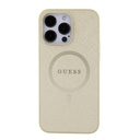 Apple iPhone 15 Pro Max Uyumlu Kılıf Guess Orjinal Lisanslı Magsafe Şarj Özellikli Yazı Logolu Saffiano Kapak
