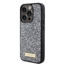 Apple iPhone 15 Pro Uyumlu Kılıf Guess Orjinal Lisanslı Taşlı Arka Yüzey Metal Yazı Logolu Kapak - 1
