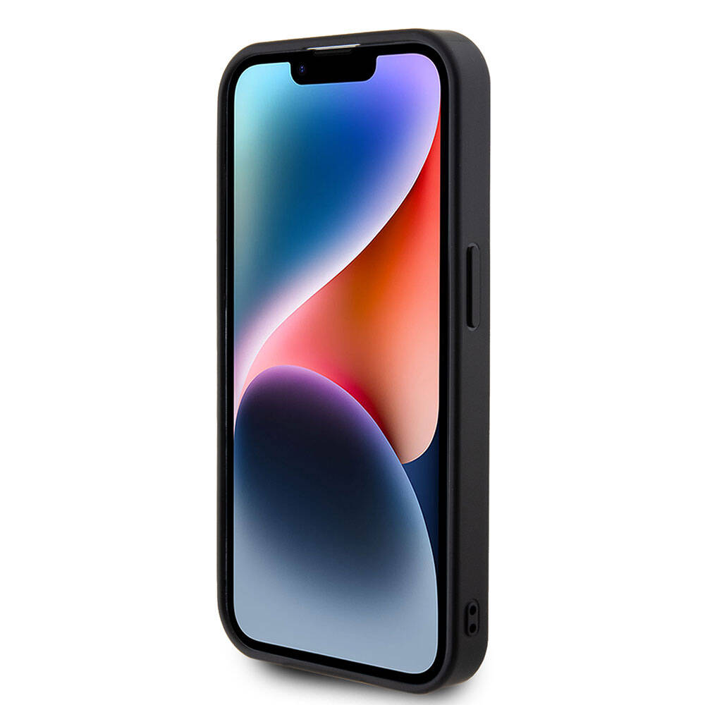 Apple iPhone 15 Pro Uyumlu Kılıf Guess Orjinal Lisanslı Taşlı Arka Yüzey Metal Yazı Logolu Kapak - 3