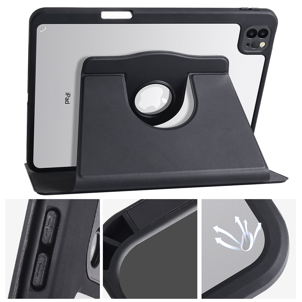 Apple iPad Pro 11 2020 Uyumlu (2.Nesil) Kılıf Zore Termik Kalem Bölmeli Dönebilen Standlı Kılıf - 4