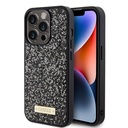Apple iPhone 15 Pro Uyumlu Kılıf Guess Orjinal Lisanslı Taşlı Arka Yüzey Metal Yazı Logolu Kapak - 8