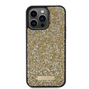 Apple iPhone 15 Pro Max Uyumlu Kılıf Guess Orjinal Lisanslı Taşlı Arka Yüzey Metal Yazı Logolu Kapak - 2
