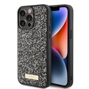 Apple iPhone 15 Pro Max Uyumlu Kılıf Guess Orjinal Lisanslı Taşlı Arka Yüzey Metal Yazı Logolu Kapak - 7