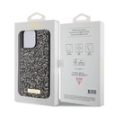 Apple iPhone 15 Pro Max Uyumlu Kılıf Guess Orjinal Lisanslı Taşlı Arka Yüzey Metal Yazı Logolu Kapak - 13