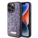 Apple iPhone 15 Pro Max Uyumlu Kılıf Guess Orjinal Lisanslı Taşlı Arka Yüzey Metal Yazı Logolu Kapak - 21