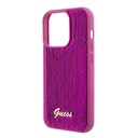 Apple iPhone 15 Pro Uyumlu Kılıf Guess Orjinal Lisanslı Pullu Arka Yüzey Metal Yazı Logolu Sequin Script Kapak - 5