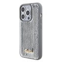 Apple iPhone 15 Pro Uyumlu Kılıf Guess Orjinal Lisanslı Pullu Arka Yüzey Metal Yazı Logolu Sequin Script Kapak - 15