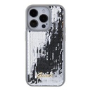 Apple iPhone 15 Pro Uyumlu Kılıf Guess Orjinal Lisanslı Pullu Arka Yüzey Metal Yazı Logolu Sequin Script Kapak - 16