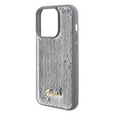 Apple iPhone 15 Pro Uyumlu Kılıf Guess Orjinal Lisanslı Pullu Arka Yüzey Metal Yazı Logolu Sequin Script Kapak - 19
