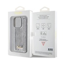 Apple iPhone 15 Pro Uyumlu Kılıf Guess Orjinal Lisanslı Pullu Arka Yüzey Metal Yazı Logolu Sequin Script Kapak - 21