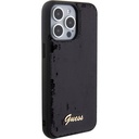 Apple iPhone 15 Pro Uyumlu Kılıf Guess Orjinal Lisanslı Pullu Arka Yüzey Metal Yazı Logolu Sequin Script Kapak