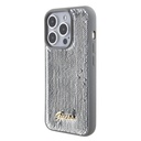 Apple iPhone 15 Pro Uyumlu Kılıf Guess Orjinal Lisanslı Pullu Arka Yüzey Metal Yazı Logolu Sequin Script Kapak