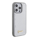 Apple iPhone 15 Pro Uyumlu Kılıf Guess Orjinal Lisanslı Pullu Arka Yüzey Metal Yazı Logolu Sequin Script Kapak