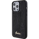 Apple iPhone 15 Pro Max Uyumlu Kılıf Guess Orjinal Lisanslı Pullu Arka Yüzey Metal Yazı Logolu Sequin Script Kapak
