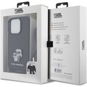 Apple iPhone 15 Pro Max Uyumlu Kılıf Karl Lagerfeld Askı İpli K&C Metal Logo Orjinal Lisanslı Kapak