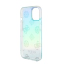 Apple iPhone 15 Plus Uyumlu Kılıf Guess Orjinal Lisanslı Desenli Yazı Logolu Askı İpli Holografik Glitter Peony Kapak - 10