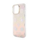 Apple iPhone 15 Pro Uyumlu Kılıf Guess Orjinal Lisanslı Desenli Yazı Logolu Askı İpli Holografik Glitter Peony Kapak - 3