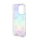 Apple iPhone 15 Pro Uyumlu Kılıf Guess Orjinal Lisanslı Desenli Yazı Logolu Askı İpli Holografik Glitter Peony Kapak - 16