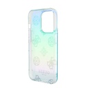 Apple iPhone 15 Pro Uyumlu Kılıf Guess Orjinal Lisanslı Desenli Yazı Logolu Askı İpli Holografik Glitter Peony Kapak - 22