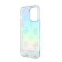 Apple iPhone 15 Pro Max Uyumlu Kılıf Guess Orjinal Lisanslı Desenli Yazı Logolu Askı İpli Holografik Glitter Peony Kapak - 22