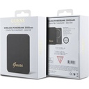 Guess Orjinal Lisanslı Magsafe Şarj Özellikli Metal Yazı Logolu Powerbank 3000mAh 5W