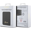 Guess Orjinal Lisanslı Magsafe Şarj Özellikli Metal Yazı Logolu Powerbank 5000mAh 15W