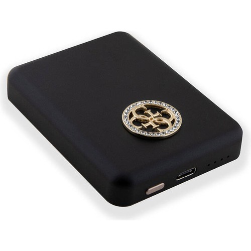 Guess Orjinal Lisanslı Magsafe Şarj Özellikli Taşlı 4G Logolu Powerbank 3000mAh 5W