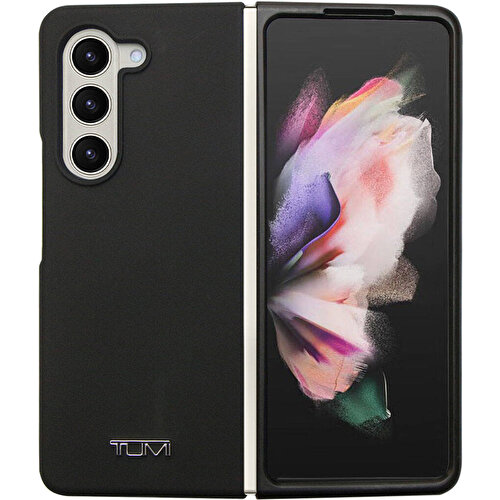 Samsung Galaxy Z Fold 5 Uyumlu Kılıf TUMI Liquid Silikon Metal Logo Dizayn Orjinal Lisanslı Kapak