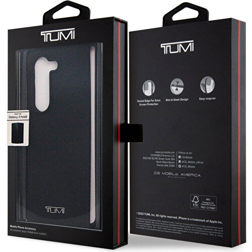 Samsung Galaxy Z Fold 5 Uyumlu Kılıf TUMI Liquid Silikon Metal Logo Dizayn Orjinal Lisanslı Kapak